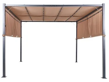 Paviljong LED PARGA 310 cm 310 cm Metall Brun v:6361977