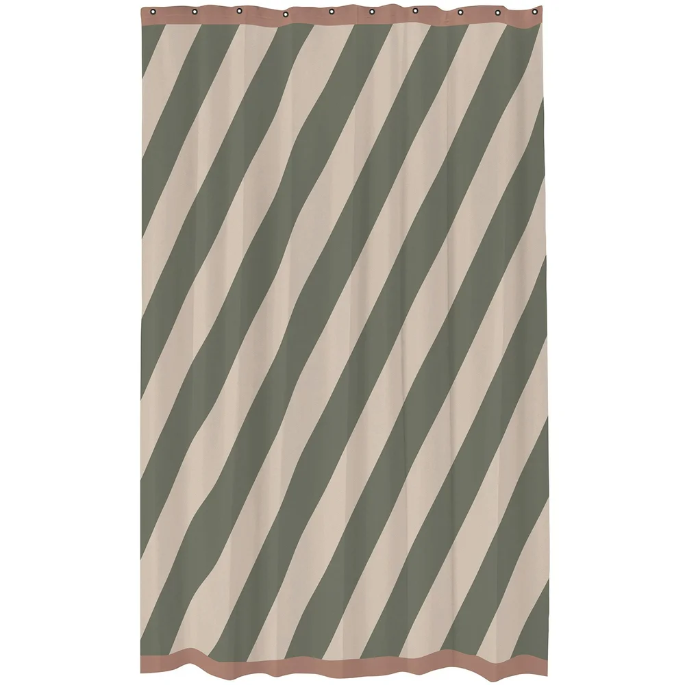 Diagonal Dusjforheng 150×200 cm, Olivengrønn v:3106635