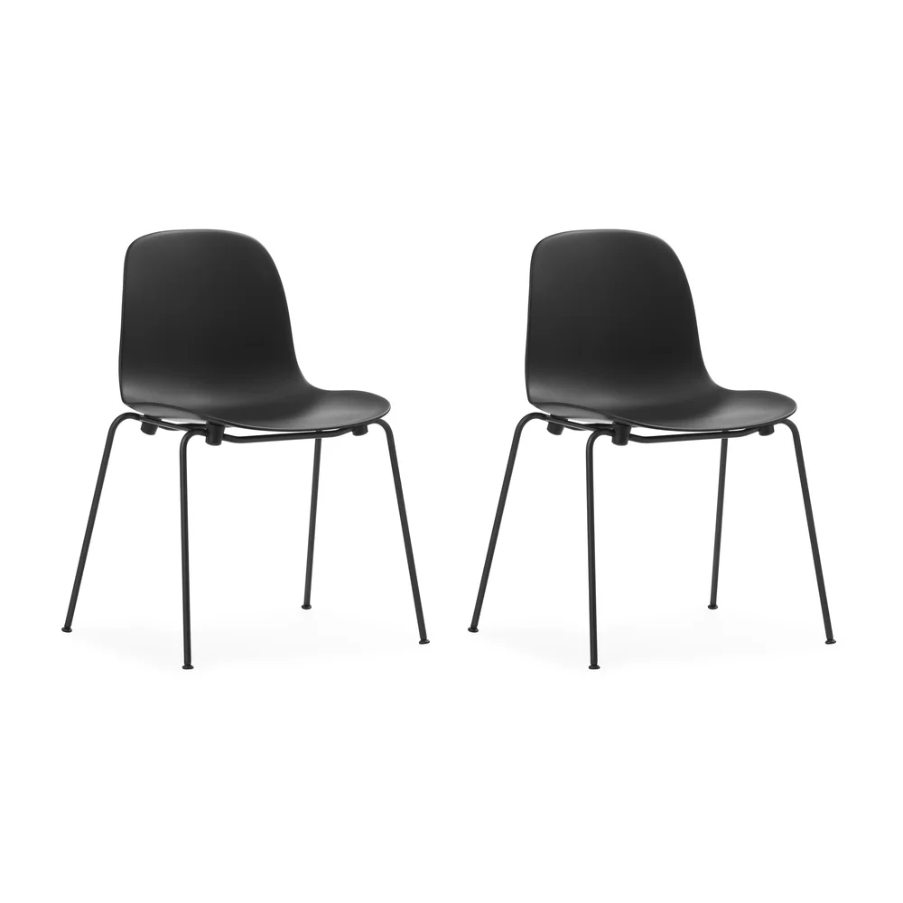 Form Chair stablebar stol svarte ben 2-pk v:1506145 Form Chair stablebar stol svarte ben 2-pk v:1506145