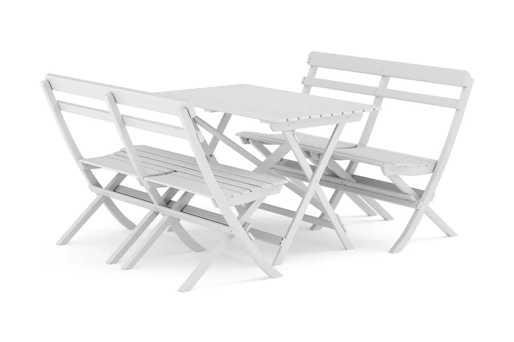Landet utendørs spisegruppe 118x70x74 cm med 2 sofaer v:1101323