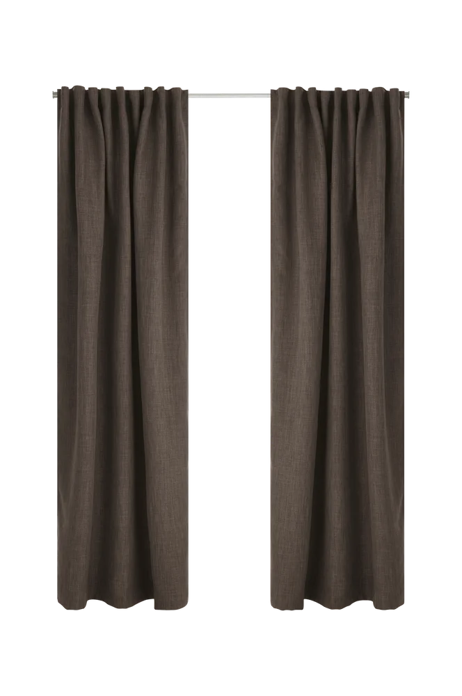 Iben Pleatingtape Curtains – Brun – Tekstiler | m v:9869532 Iben Pleatingtape Curtains – Brun – Tekstiler | m v:9869532