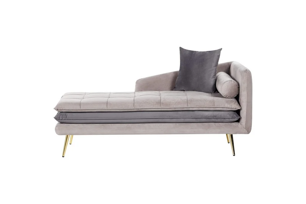 Schäslong Beliani Gonesse Beige, Grå, Guld Beige||Grey||GOLD v:1693168