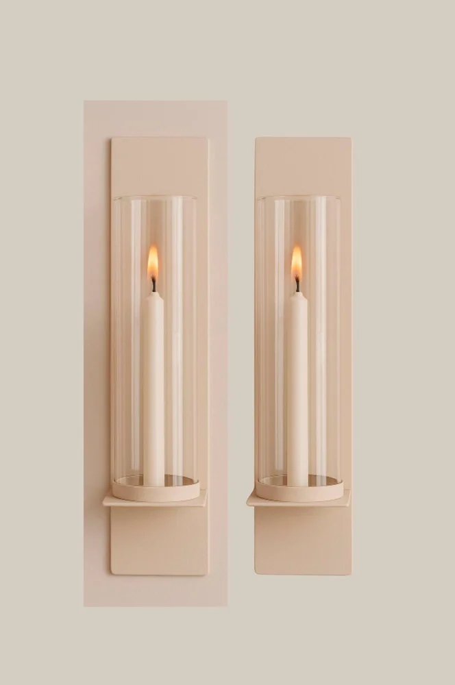 2-pakning vegglysestake Brillant – Beige – Dekor | m v:3352858 2-pakning vegglysestake Brillant – Beige – Dekor | m v:3352858
