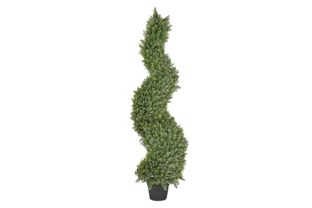 Konstgjord växt Beliani Cypress Spiral Tree Green||Black v:2498771
