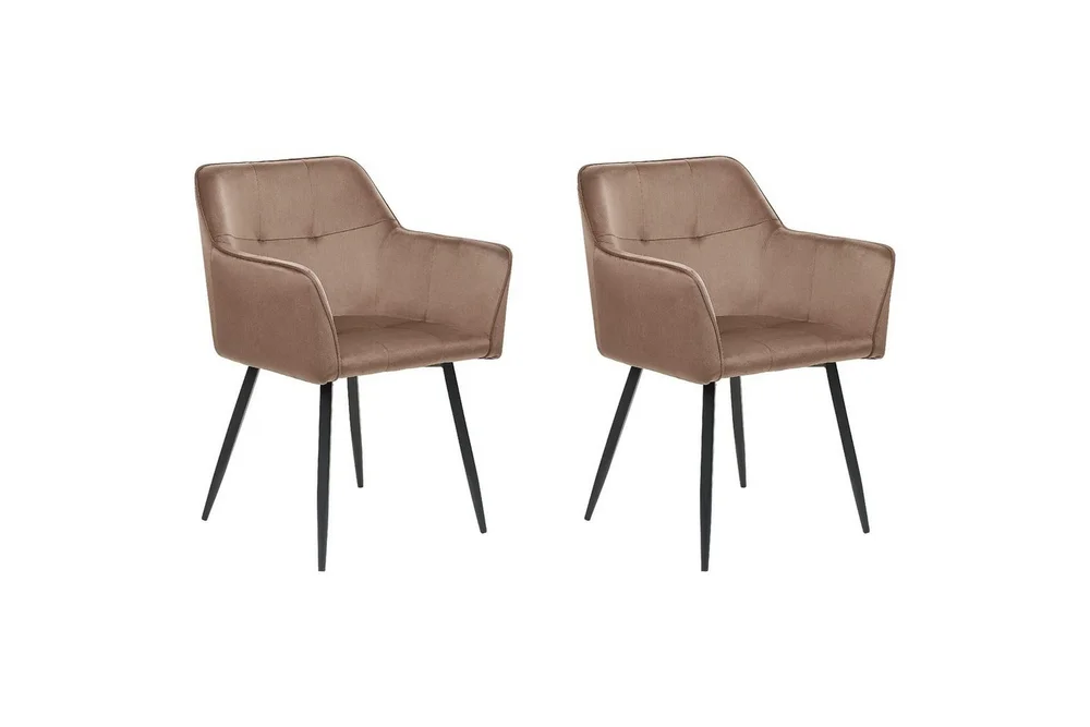 Matsalsstol Beliani Jasmin Brown v:4652767
