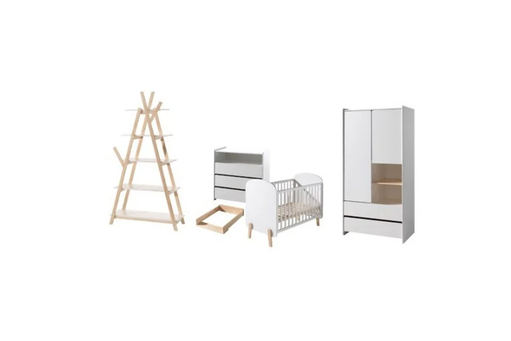Baby Bed med kommode, stellebord, garderobe, bokhylle Kiddy 2-dører v:1846888 Baby Bed med kommode, stellebord, garderobe, bokhylle Kiddy 2-dører v:1846888