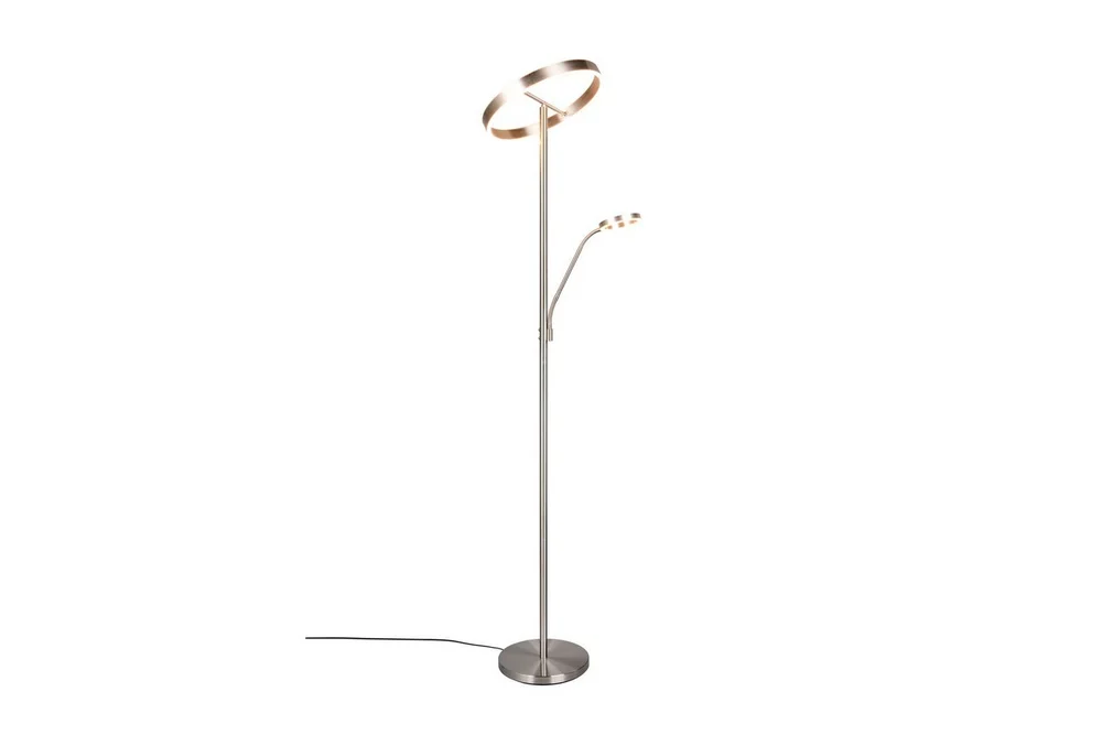 Gulvlampe TRIO Willis Børstet stål v:4115376 Gulvlampe TRIO Willis Børstet stål v:4115376