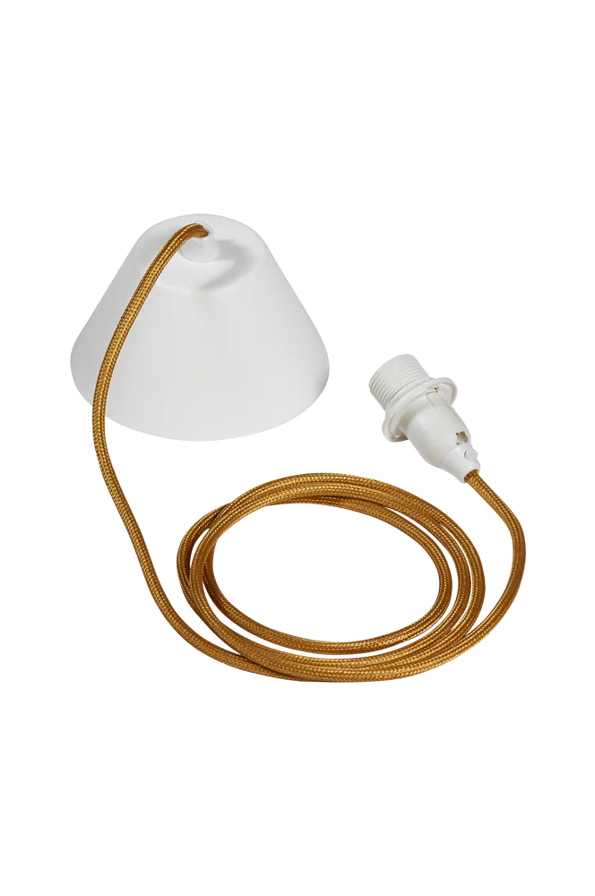 Takoppheng i tekstil 2,1 m – Gull – Belysning | m v:6524915 Takoppheng i tekstil 2,1 m – Gull – Belysning | m v:6524915