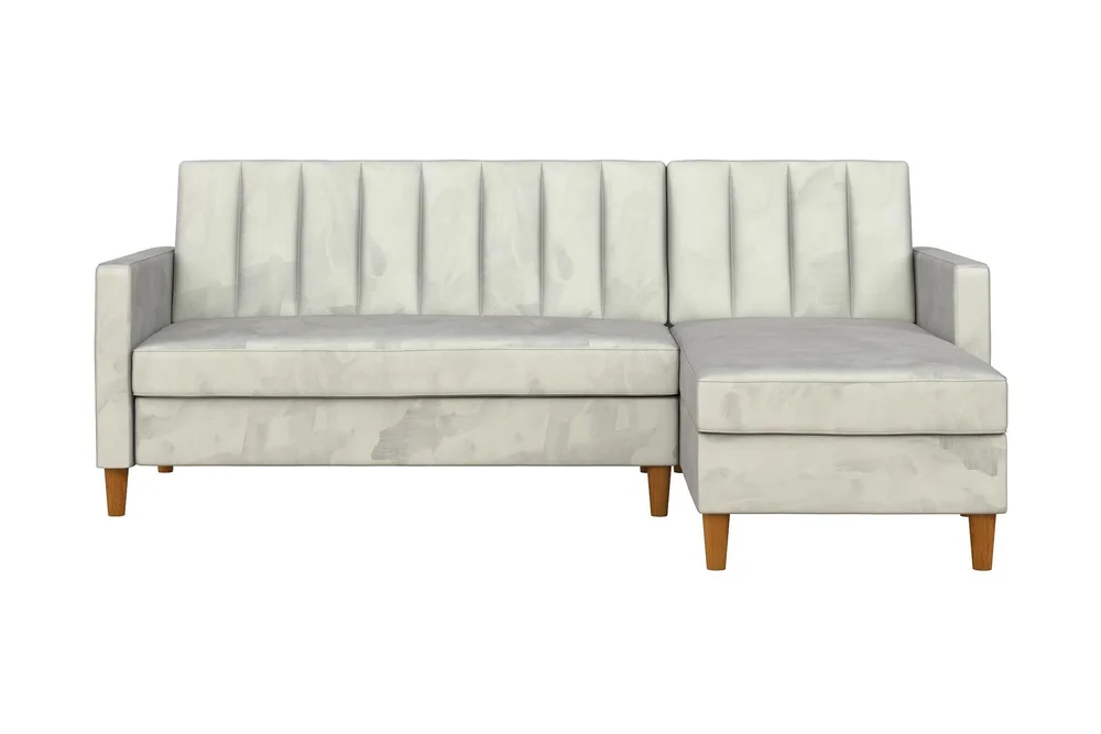 Celine 3-sits Divansovesofa Fløyel/Lysegrå v:6432914