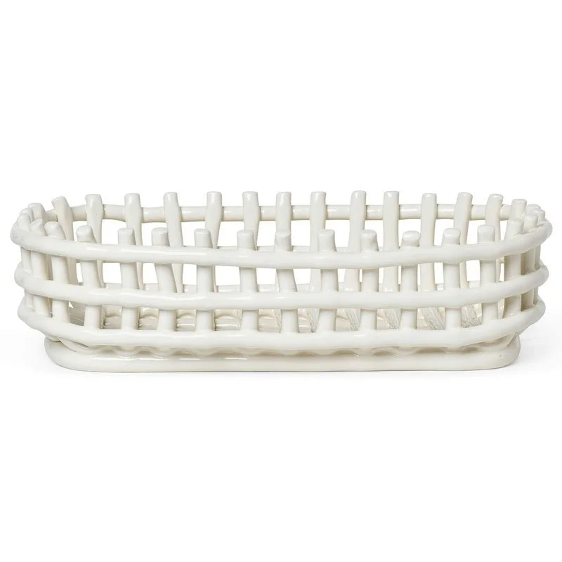 Ceramic Kurv Oval, Off-white v:5165146