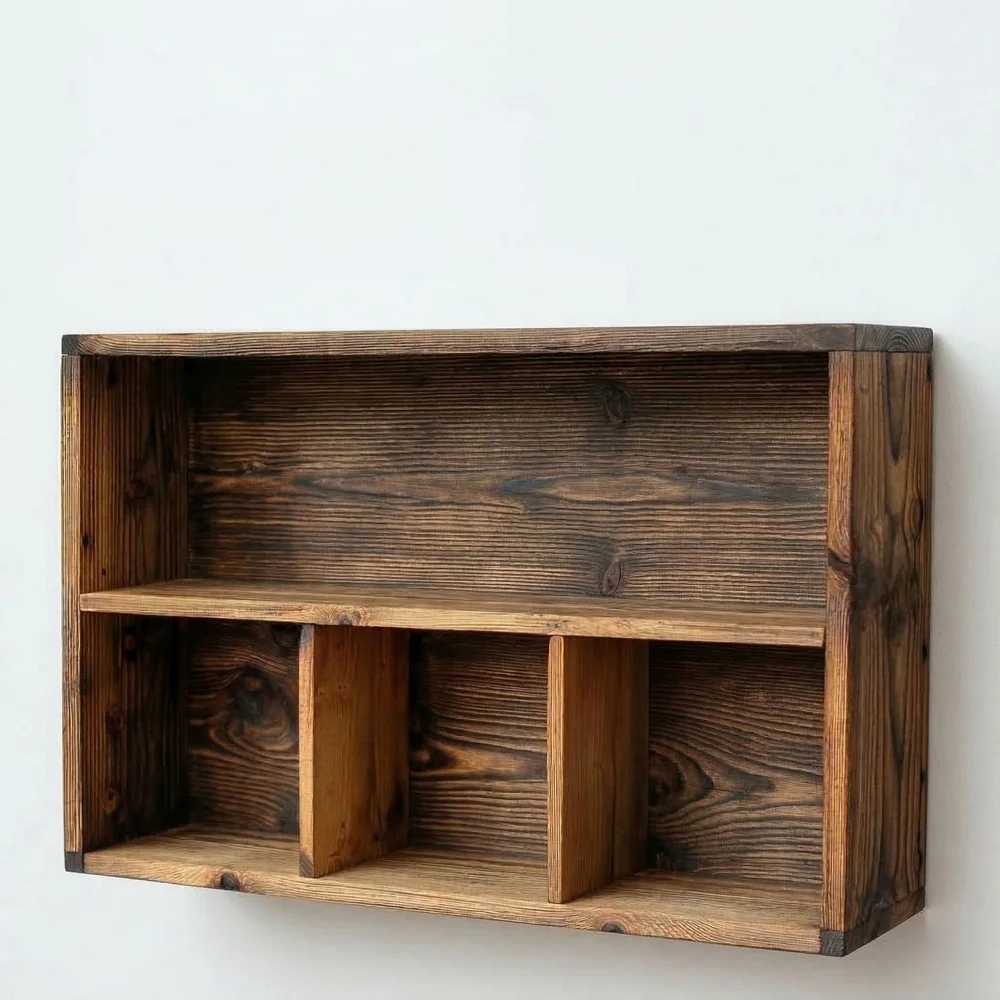 Dekorativ vegghylle i tre Wallxpert Rafello (50 x 30 x 14 cm) Mørkt tre v:5038187 Dekorativ vegghylle i tre Wallxpert Rafello (50 x 30 x 14 cm) Mørkt tre v:5038187