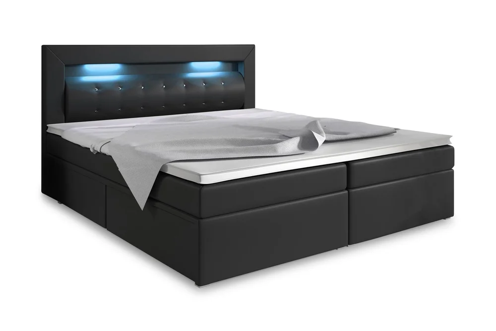 Modena Sengepakke 140x200 med Oppbevaring LED-belysning v:7285206