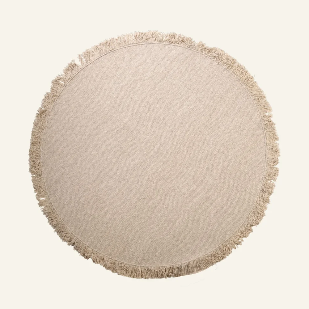 Rundt teppe lys beige – ø250 cm v:5825879 Rundt teppe lys beige – ø250 cm v:5825879