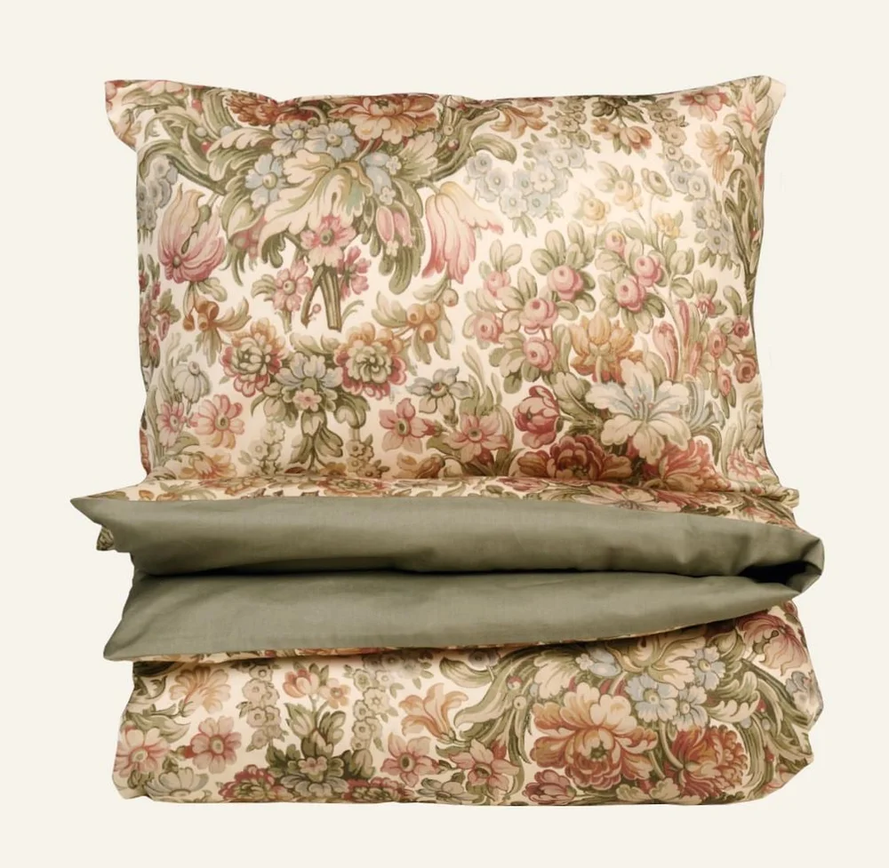 Sateng sengesett multi rosa - 140x200 cm v:851639