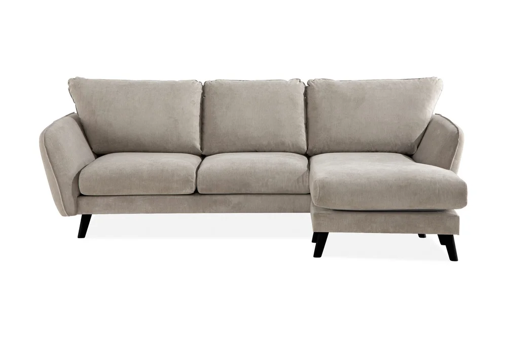 Trend Lyx 3-seters Høyrevendt L-formet Sjeselongsofa i Stoff v:7961972
