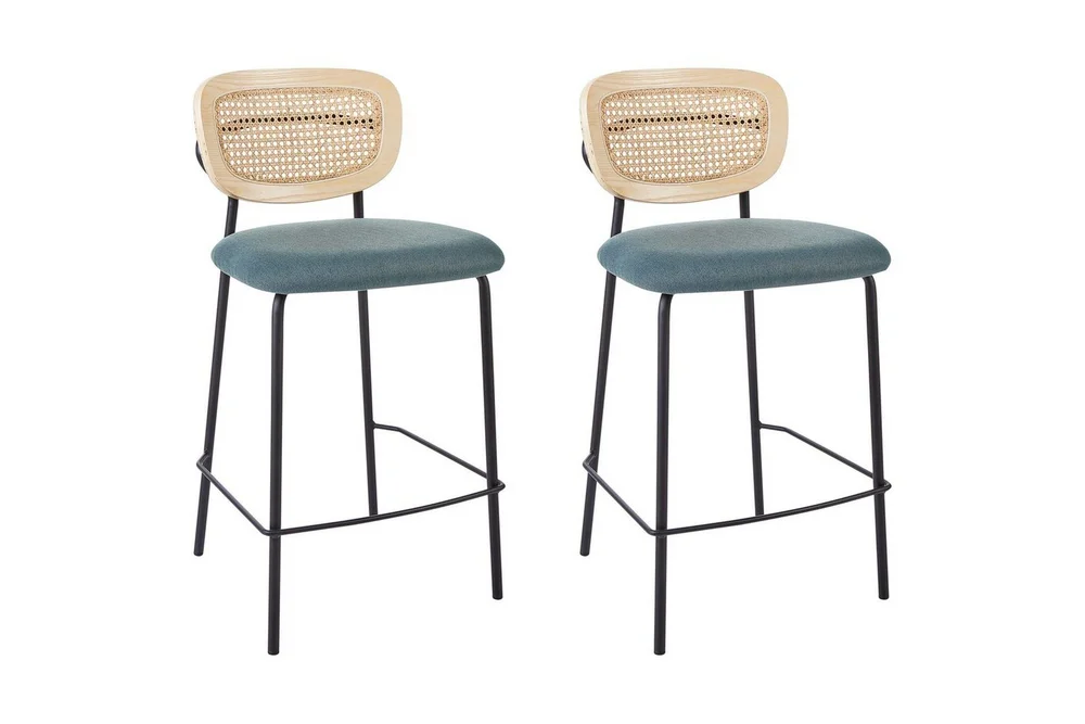 Barstol Beliani Mayetta set om 2 Natur-Beige-Svart Teal VALUE_MISSING_18130 v:6537334