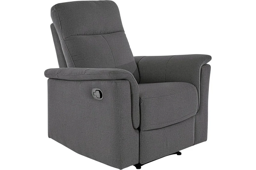 Recliner Southbrook Antrasitt, Stoff/tre/metall, Manuell hvilestol v:3310170