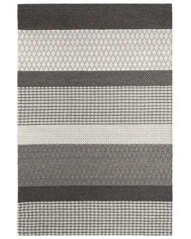Teppe AKKAYA Grå 140 x 200 cm Ull v:4826298 Teppe AKKAYA Grå 140 x 200 cm Ull v:4826298