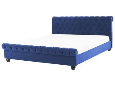 Vannseng Fløyel AVALLON 180 x 200 cm Marineblå v:8674582