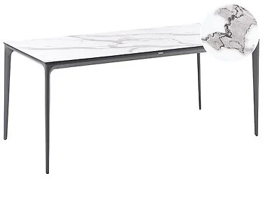 Spisebord til hagen SOVARETO 180 cm 90 cm Marmoreffekt v:4245546