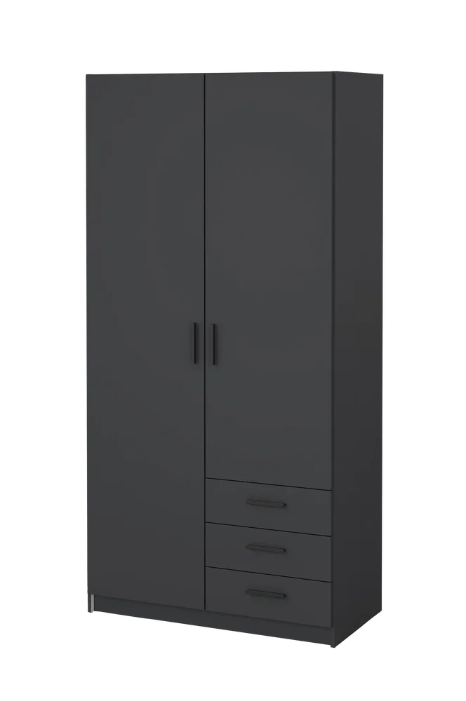 Sprint Garderobeskap med 2 dører + 3 skuffer v:2535363