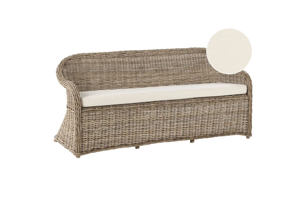 3-sitssoffa Beliani Susua Nature||White v:4811461