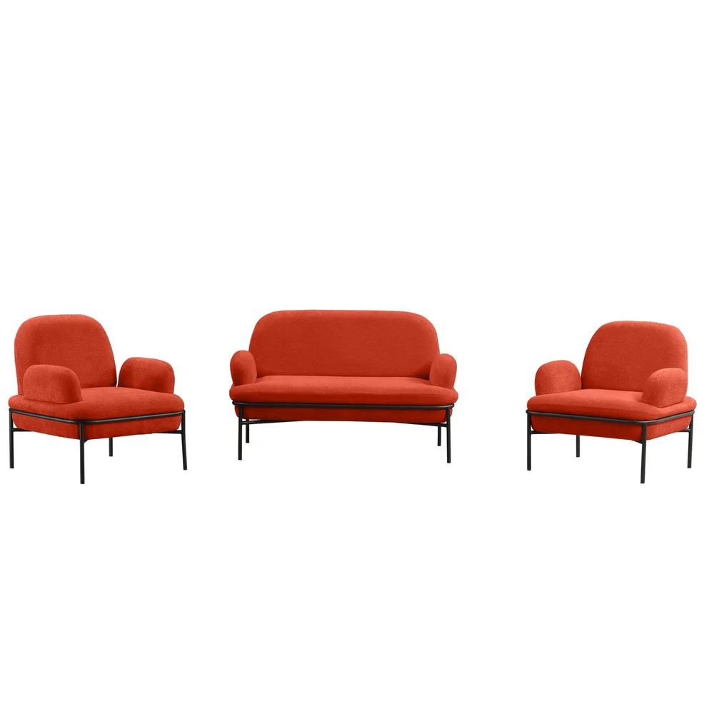 Zyricus sofagruppe 2-seters sofa + 2 lenestoler Teddy v:6288750