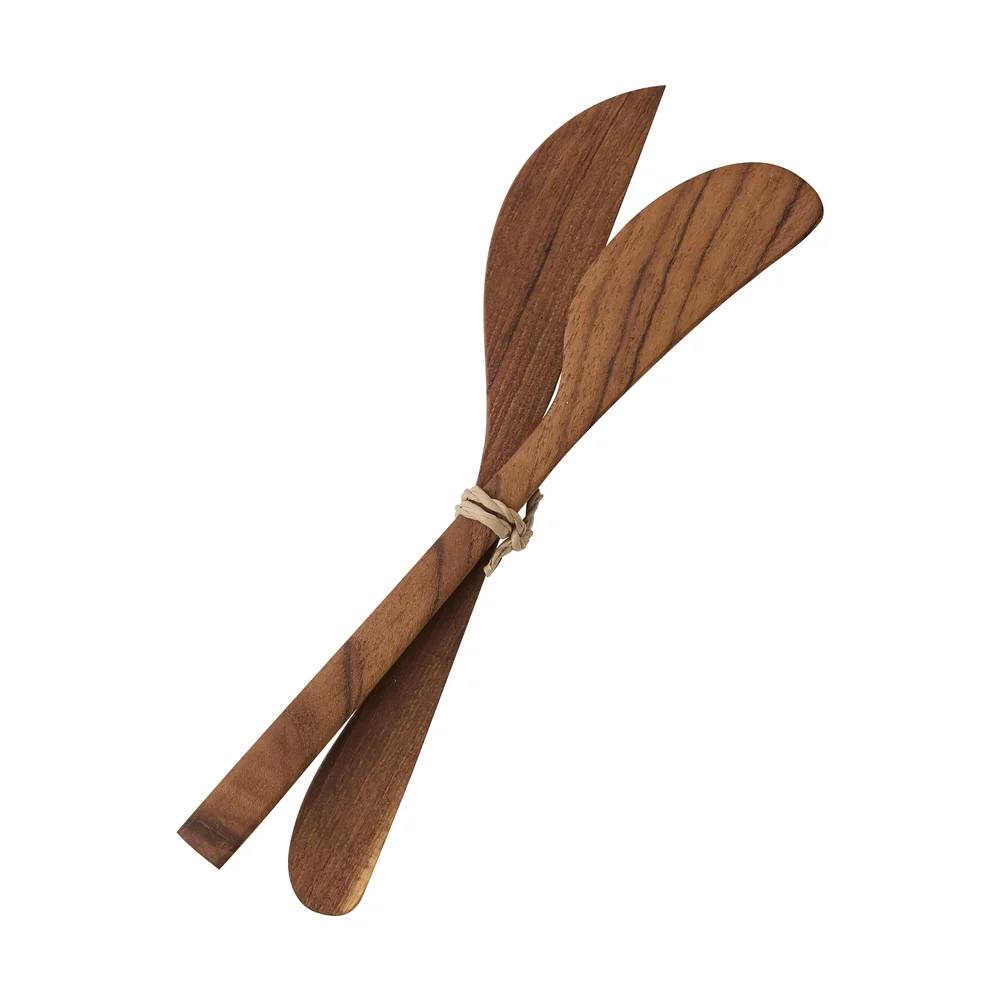 Teak smørkniv 2-pk v:7578656 Teak smørkniv 2-pk v:7578656
