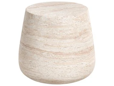 Sidebord BIENTINO 46 cm 46 cm Travertin-effekt v:104892