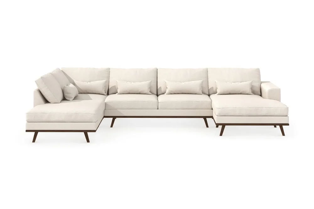 Copenhagen 5-seters Venstrevendt U-formet Large Sofa med Divan og Sjeselong i Stoff v:8432397 Copenhagen 5-seters Venstrevendt U-formet Large Sofa med Divan og Sjeselong i Stoff v:8432397