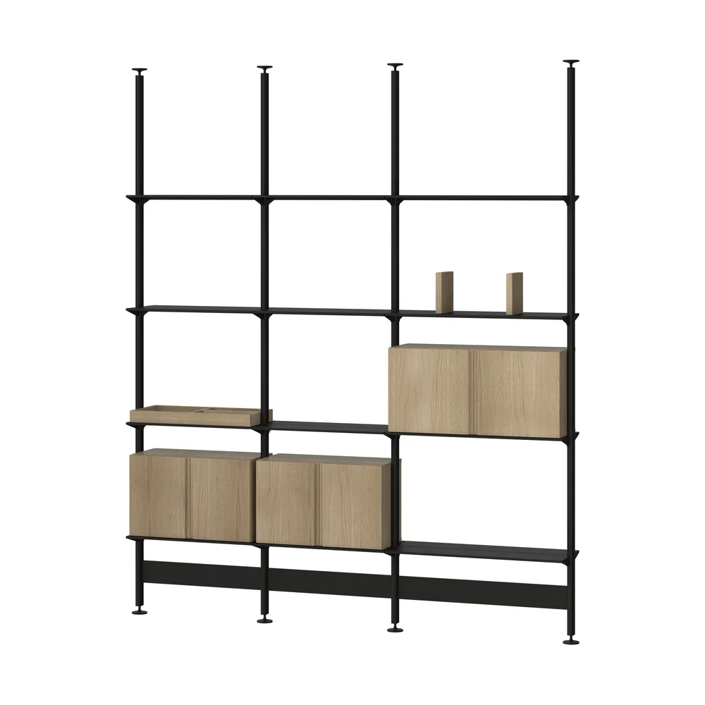 Pira G2 hyllesystem F C B Black/Oak 248-255 cm" v:4075741