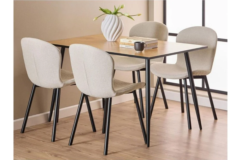 Finola Spisegruppe 120 Cm + 4 Amrita Spisestuestoler v:8155177