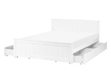 Seng med 4 skuffer SABRAN Furutre Hvit 140 x 200 cm v:9477912 Seng med 4 skuffer SABRAN Furutre Hvit 140 x 200 cm v:9477912
