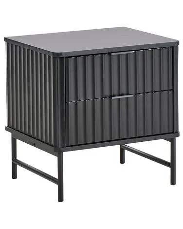 Nattbord med 2 skuffer GLASTONBURY Svart v:7036041 Nattbord med 2 skuffer GLASTONBURY Svart v:7036041