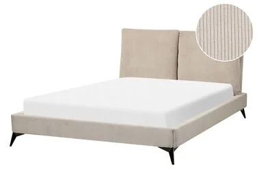 Seng Kordfløyel MELLE 140 x 200 cm Gråbrun v:8869648