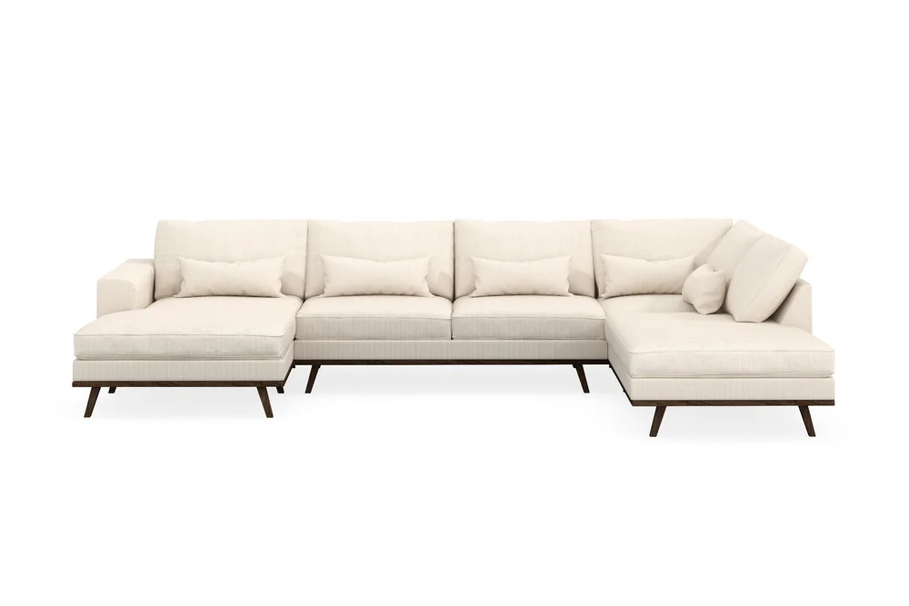 Copenhagen 5-seters Høyrevendt U-formet Sofa med Divan og Sjeselong i Manchester v:3413200 Copenhagen 5-seters Høyrevendt U-formet Sofa med Divan og Sjeselong i Manchester v:3413200