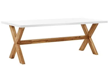 Spisebord til hagen OLBIA 200 cm 100 cm Betong Hvit v:4948062 Spisebord til hagen OLBIA 200 cm 100 cm Betong Hvit v:4948062