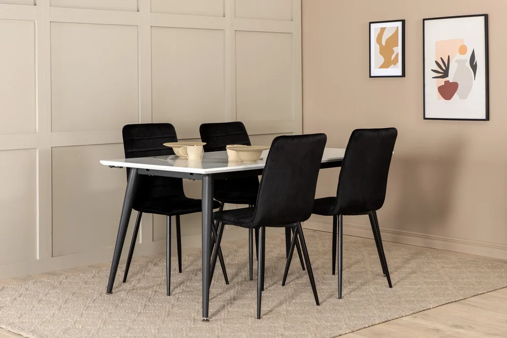Jimms Forlengningsbar Spisegruppe 150 cm inkl. 4 Robin Stole v:6081517