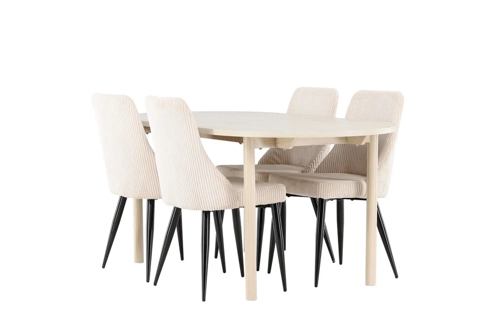 Andy Spisegruppe 180 cm Oval med 4 Leone stoler v:8803801