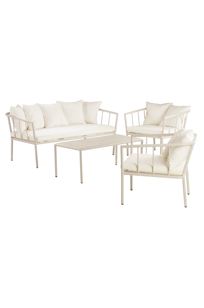 MENTON loungemøblement – 4 deler – Natur – Utemøbler & hage | m v:393463 MENTON loungemøblement – 4 deler – Natur – Utemøbler & hage | m v:393463