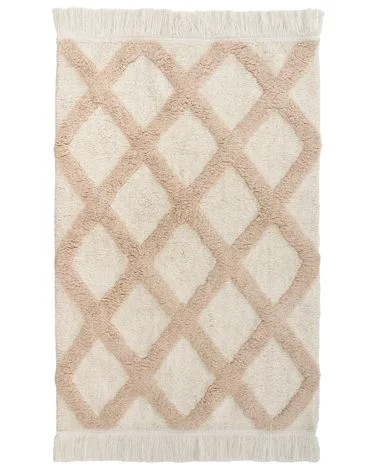 Barneteppe PUNSARI Lys beige 60 x 90 cm Bomull v:5144637 Barneteppe PUNSARI Lys beige 60 x 90 cm Bomull v:5144637
