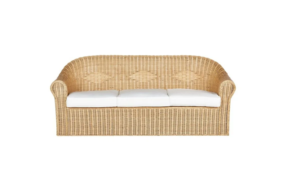 3-sitssoffa Beliani Livadeia Natural||White v:6876750