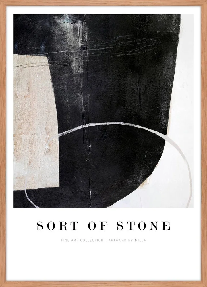 BildeSort of stone, Eikerammeme – Svart – Dekor | m v:6810350 BildeSort of stone, Eikerammeme – Svart – Dekor | m v:6810350