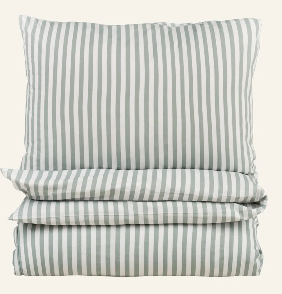 Bomull sengesett grønn – 140×200 cm/50×70 cm v:9794121 Bomull sengesett grønn – 140×200 cm/50×70 cm v:9794121