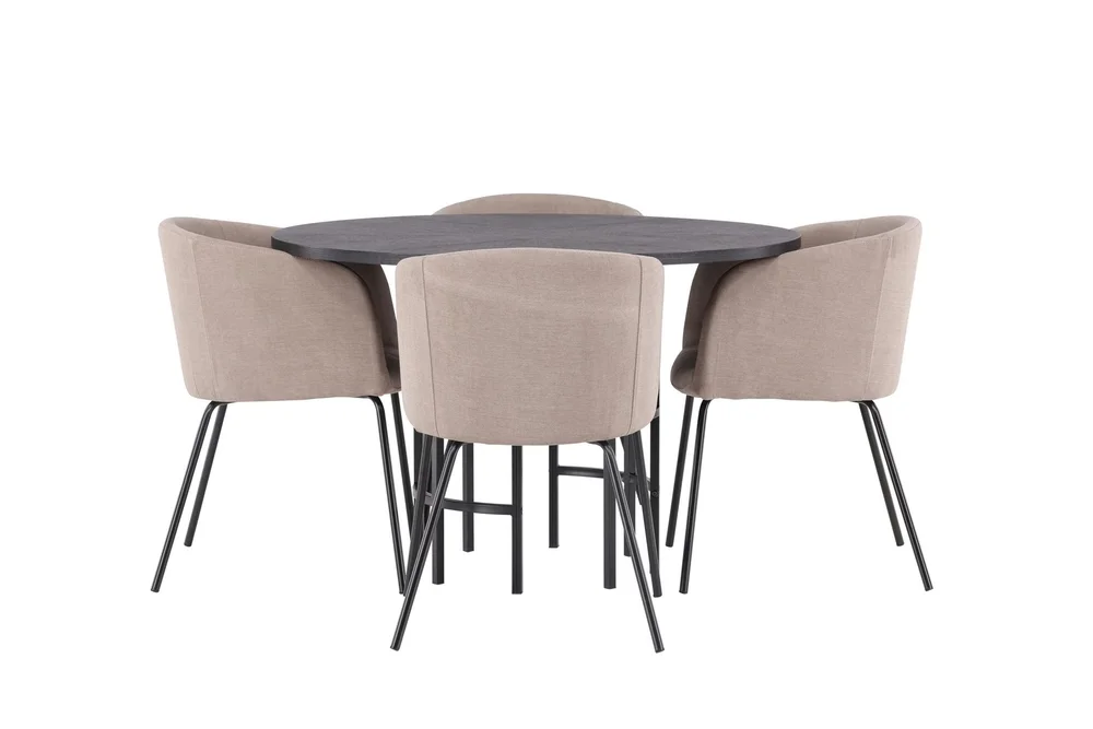 Copenhagen Matgruppe 115 cm Rund med 4 Berit stoler v:9253336