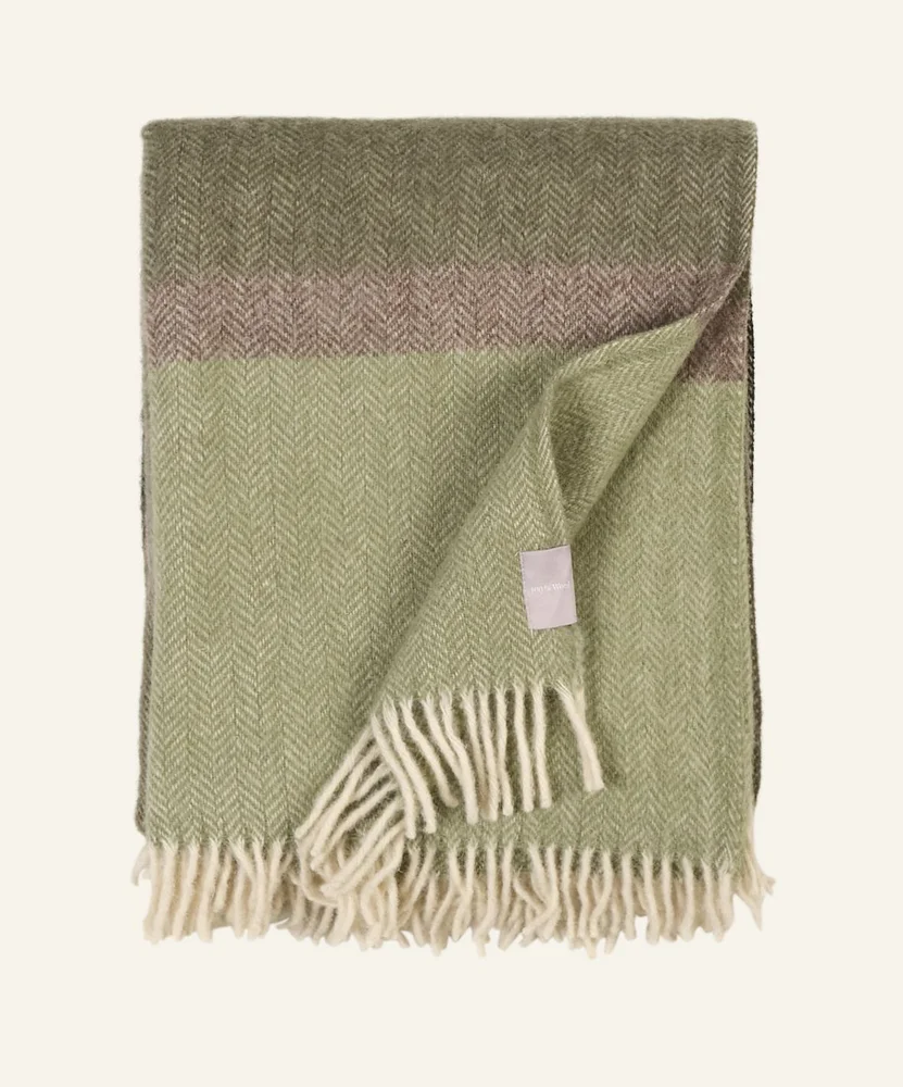 Ullpledd multi grønn - 130x170 cm v:3766057