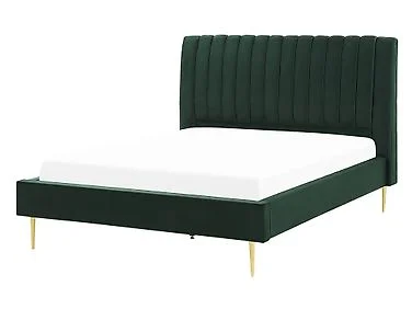 Seng Fløyel MARVILLE 140 x 200 cm Smaragdgrønn v:2423502