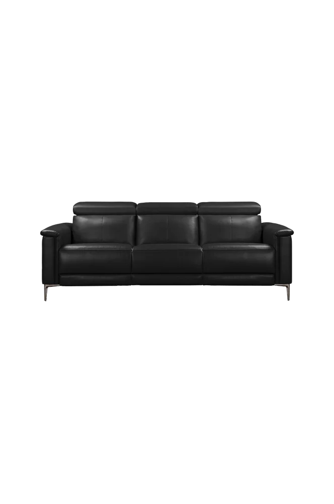 Sofa 3-seters sofa med 2 elektriske hvilestoler Lund - Svart m v:2275743