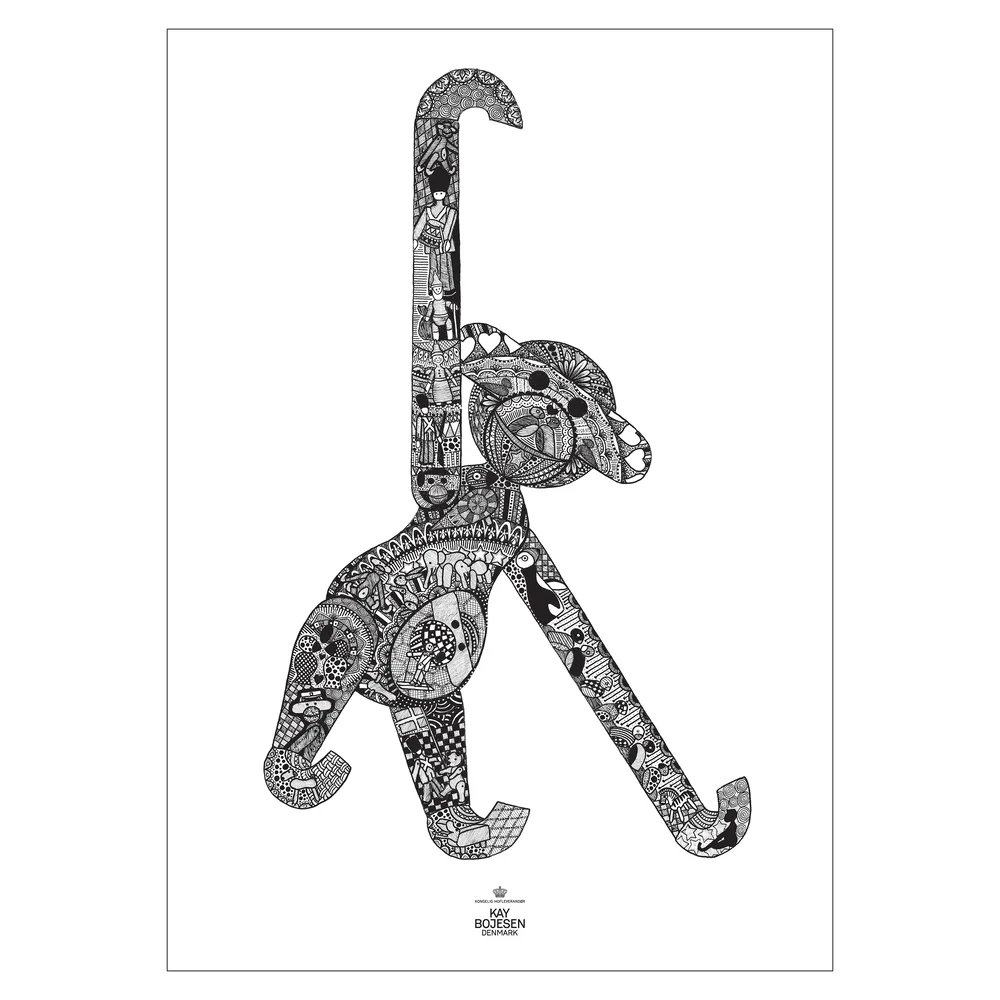 Kay Bojesen poster ape v:8426975