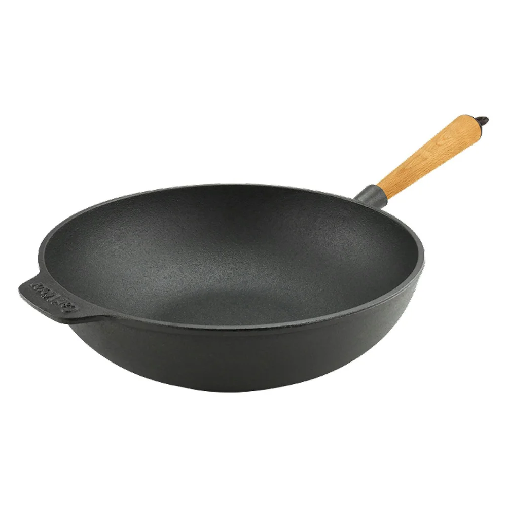 Wokpanne 30 cm med Håndtak I Bøk v:4031041 Wokpanne 30 cm med Håndtak I Bøk v:4031041